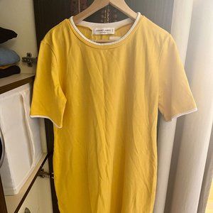 Sonnet James XL Yellow and White Trim Dress